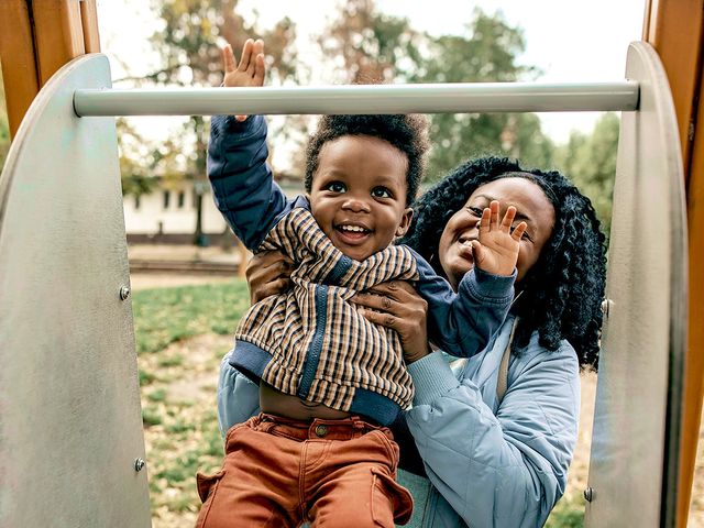 Mom Son at Park