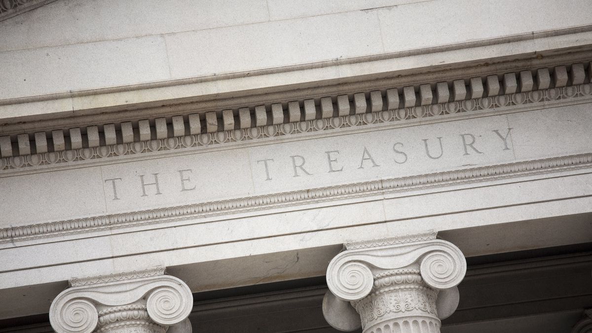 the U.S. Treasury building