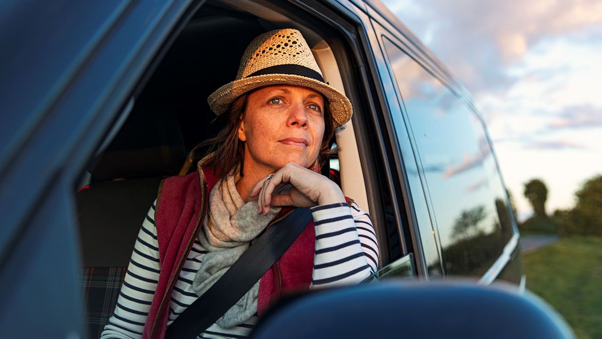 A woman in nature considers options for an inheritance.