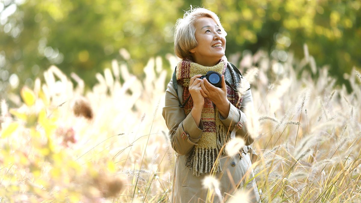 unretired woman taking pictures