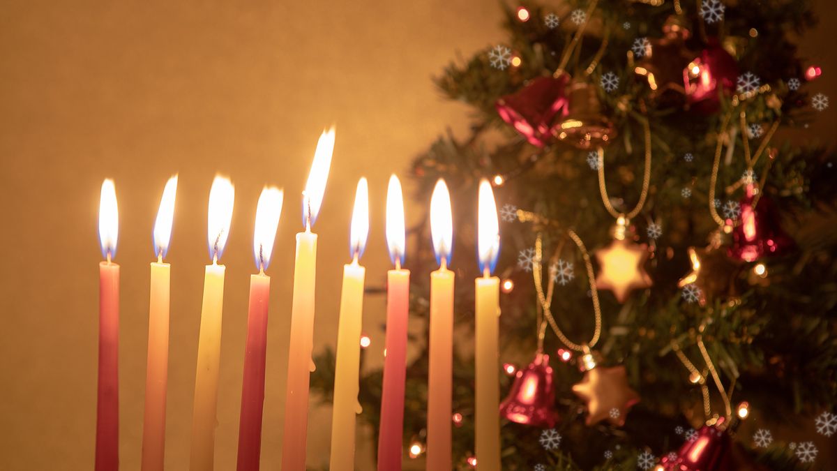 financial-holiday-gifts-hanukkah-candles-christmas-tree