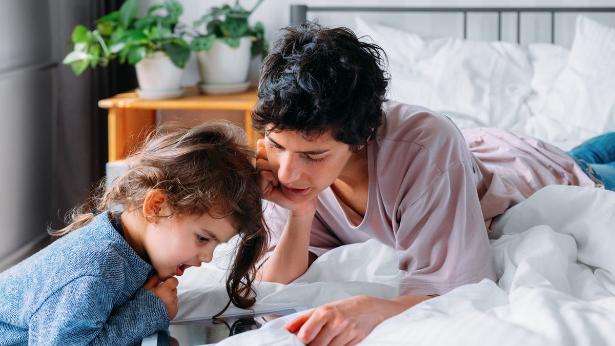 Mother and daughter enjoy quality time together