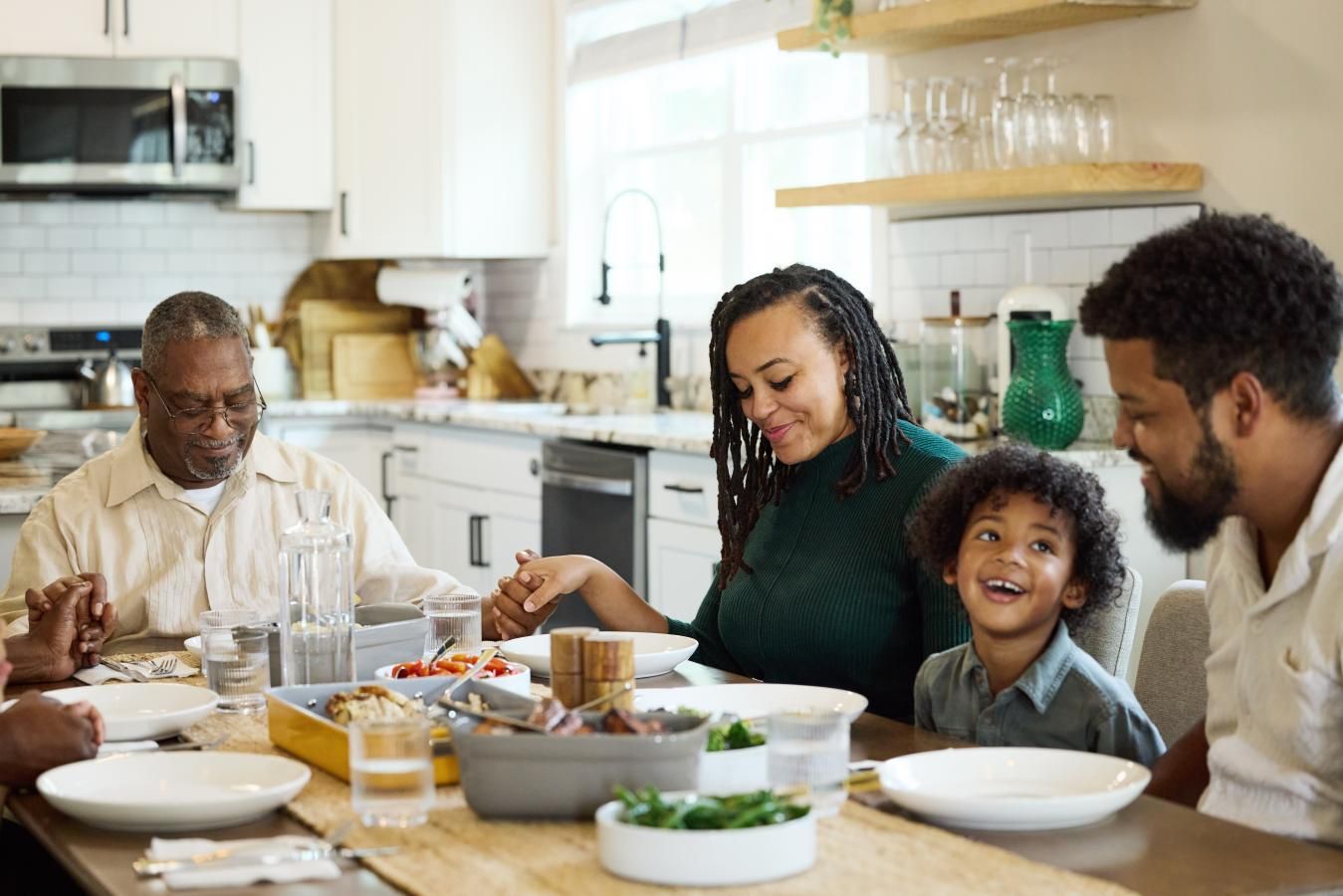 Family at dinner
