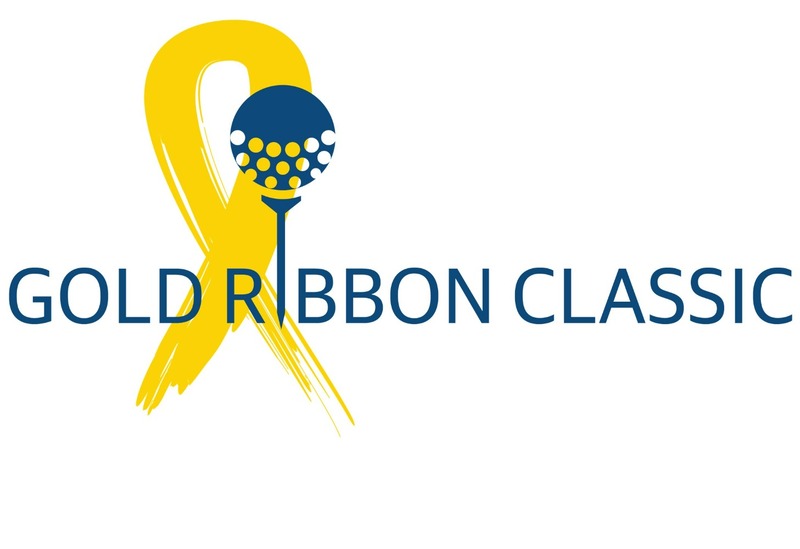Gold Ribbon logo for NM Troy Mirabella Gold Ribbon Classic childhood cancer golf outing