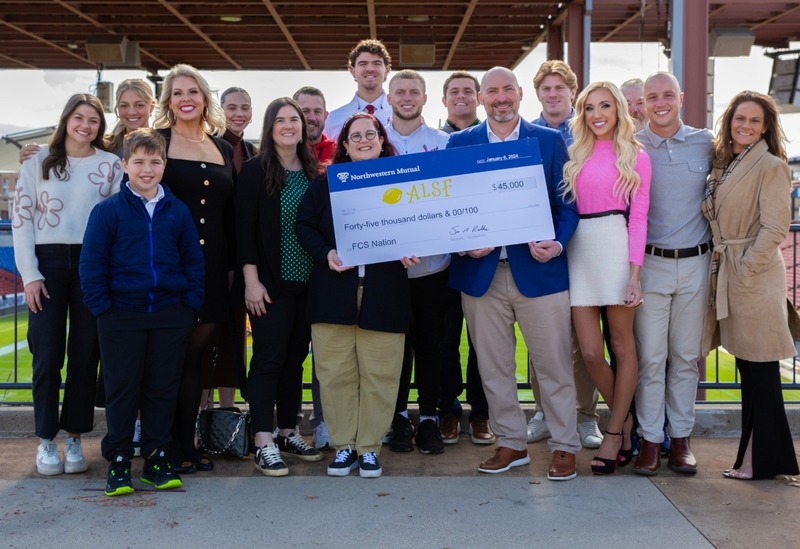 Presenting a check for $45k with our ALSF Captains / Student Athletes to ALSF at Toyota Stadium