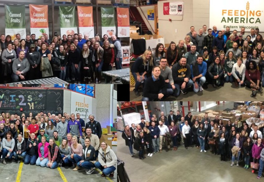 Greater Milwaukee volunteers at Feeding America