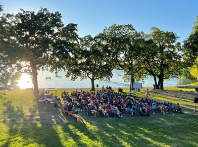 At camp, staffers give talks about the different themes of the day to teach campers life lessons from their experiences.