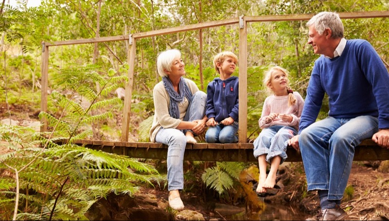 Grendparents with grandchildren