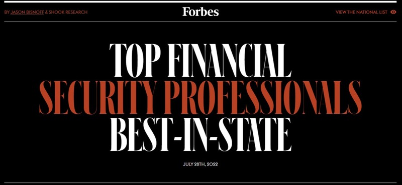 2022 Forbes Top Financial Security Professionals logo
