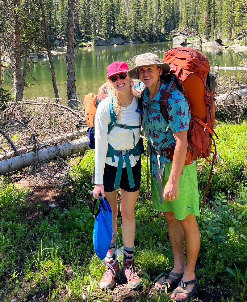 Thomas and his wife Molly backpacking in Colorado
