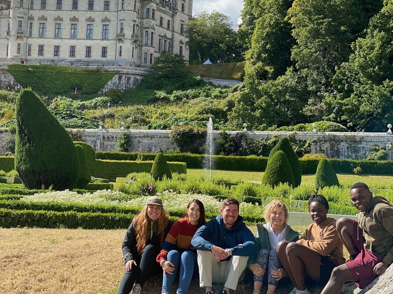Dunrobin Castle in Scotland with my family.