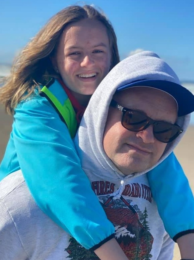 Thomas and his daughter, Asta.