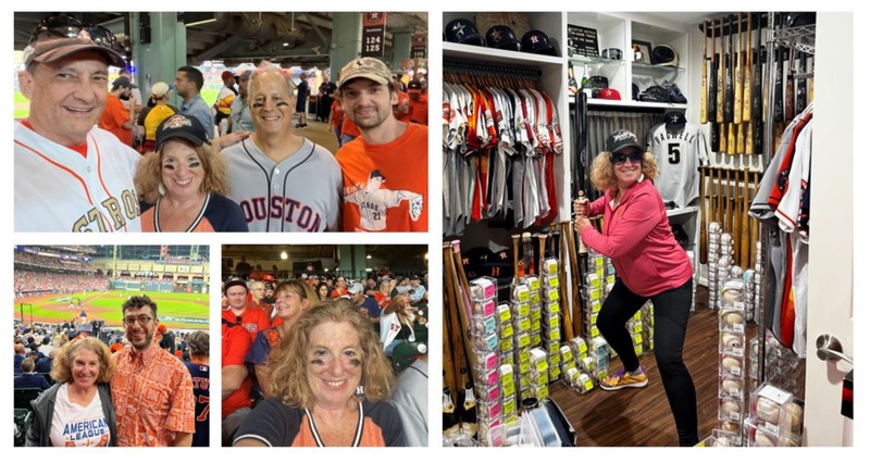 Photos of Lynn enjoying time at the Astro's games!