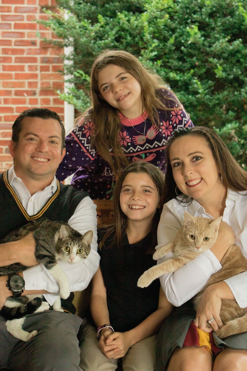 We are a Harry Potter Themed family with our two cats Granger and Weasley!