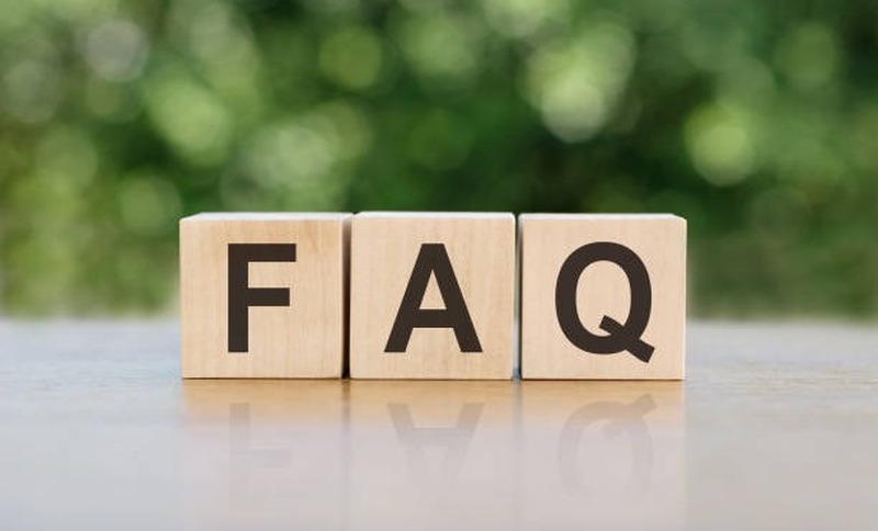 Frequently asked questions. Three blocks labeled "F", "A", and "Q".