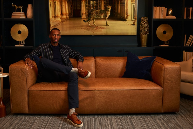 Derrick Murray, an African-American Financial Advisor CFP in his office library in Midtown, Atlanta