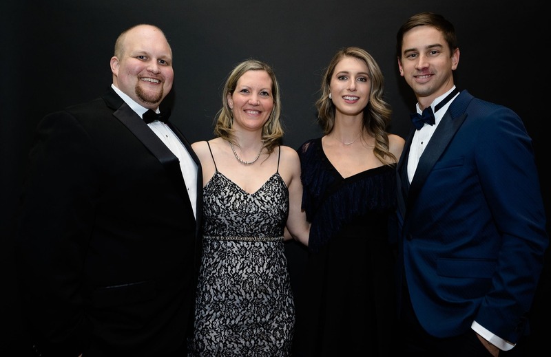 From left to right: Ben and Jen Stasko, Winn and Madison Wright. Attending the 2020 Celebration of Excellence.