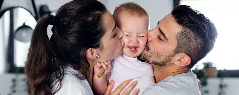 Family with baby