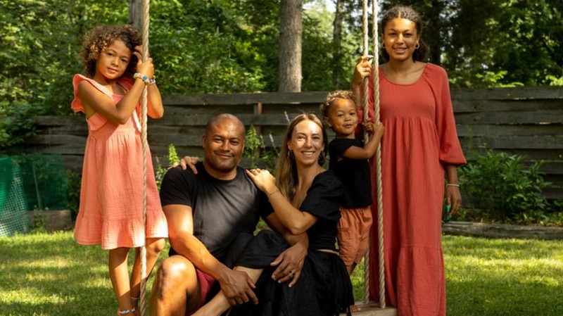 The fam in the back yard