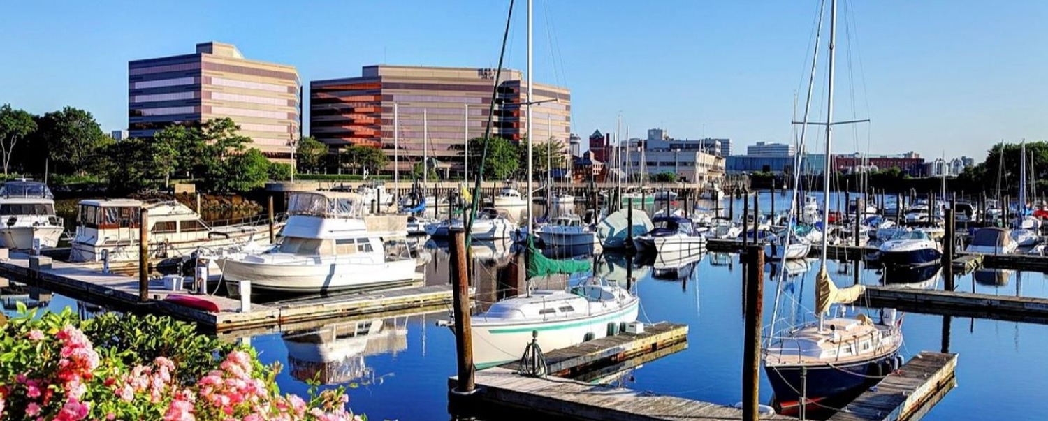 Stamford office marina city skyline