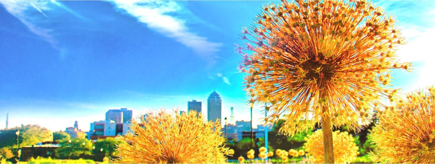 View of Des Moines from a distance