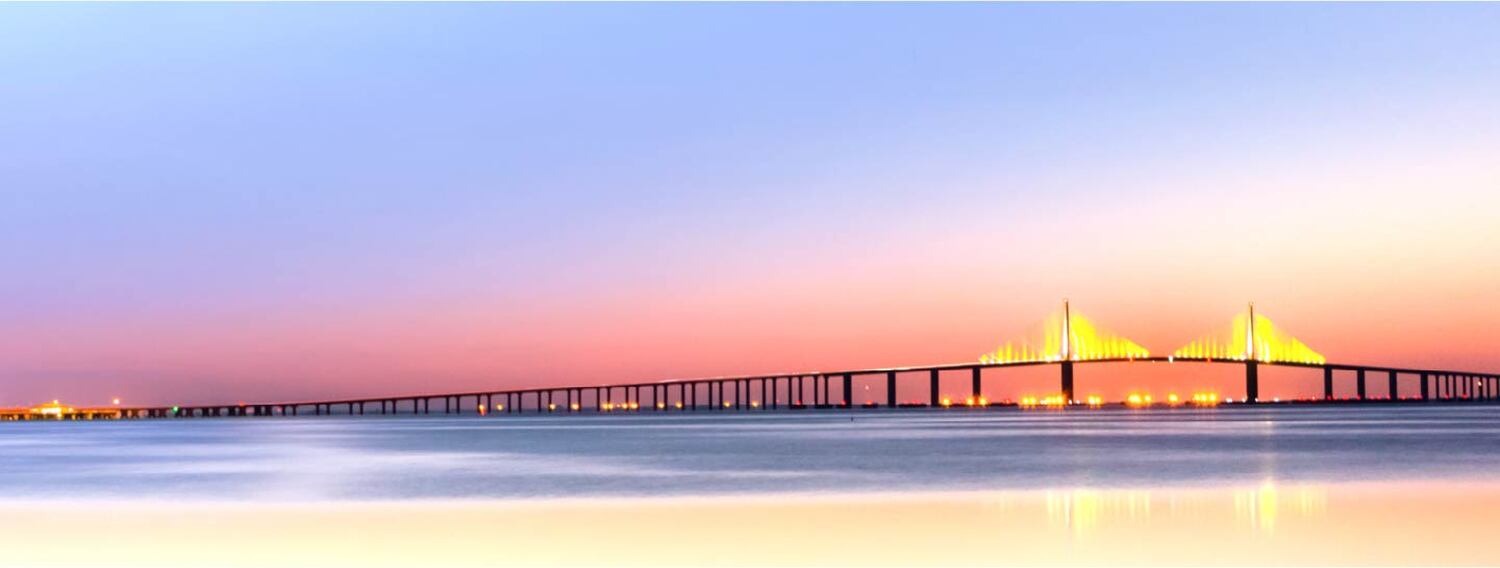 Bridge over the bay in Tampa