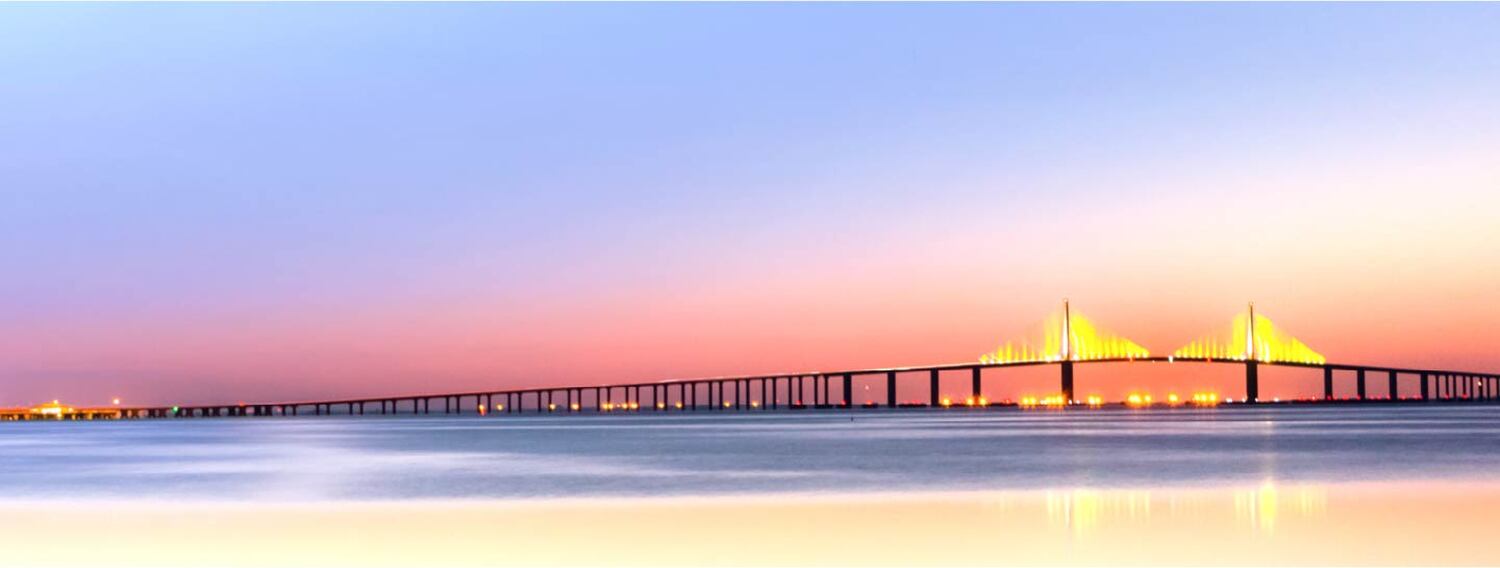 Bridge over the bay in Tampa