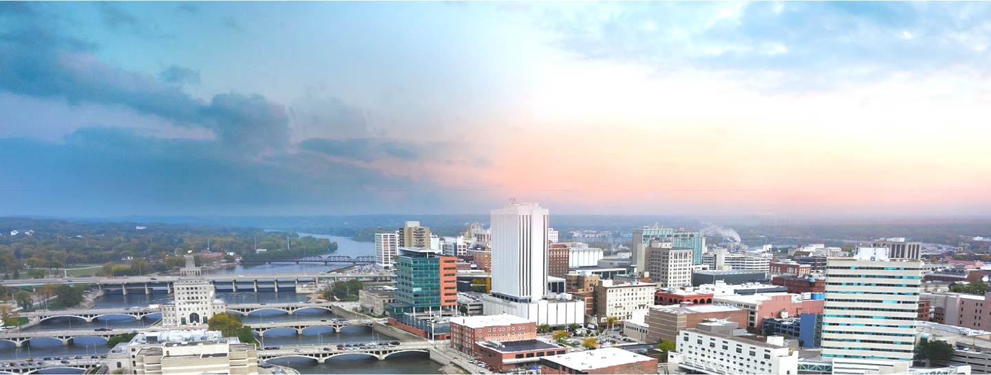 Cedar Rapids aerial view