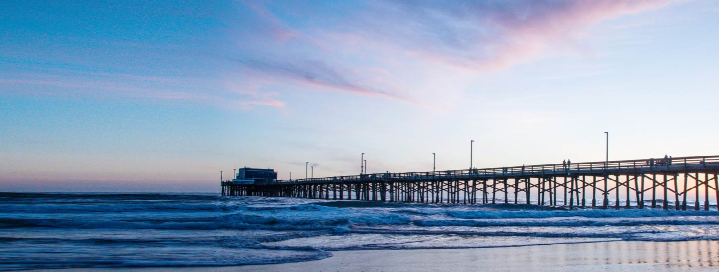 Walkway over Newport Beach in Orange County