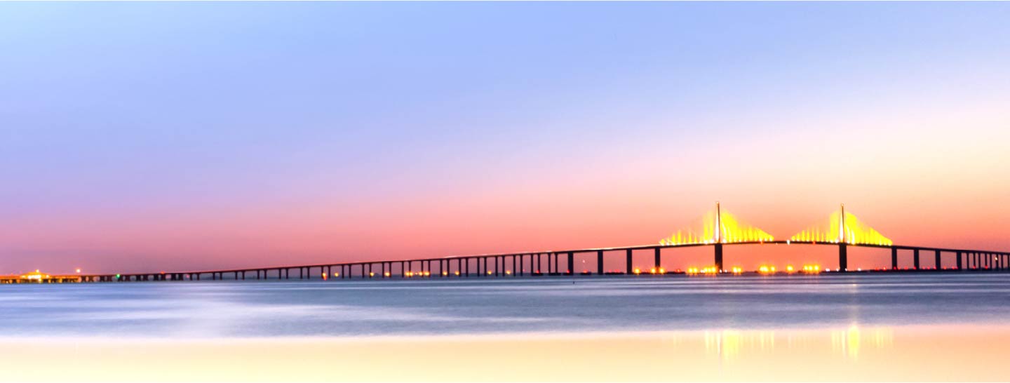 Bridge over the bay in Tampa