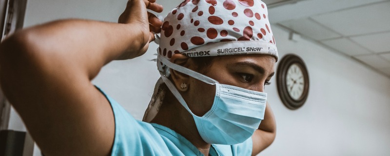 Healthcare worker dresses for work