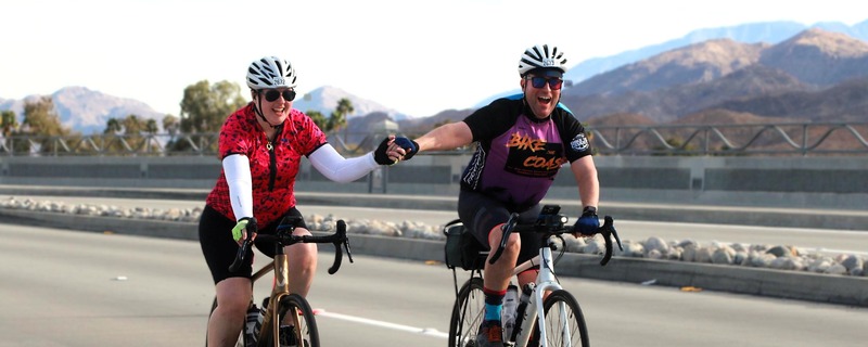 My fiancé Amanda and I at the Tour de Palm Springs 2025 (62 mile route) 