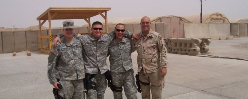 Battle Buddies during a visit to Talil Iraq, 2006