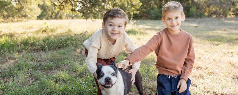 My sons and our dog