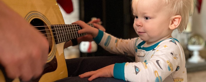 son and guitar